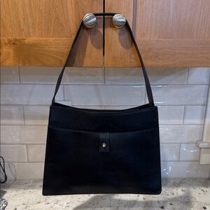 Ann Taylor Black Leather Handbag